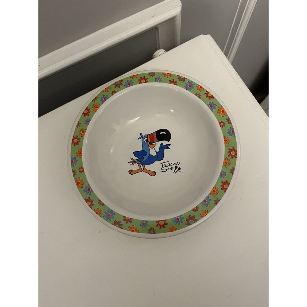 2002 Kellogg's Fruit Loops Toucan Sam Cereal Bowl 6 1/2" Diameter 1 1/2" Deep